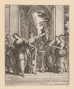 聖ヴィヴィアンは異教の神々への生贄を拒む 作： Giovanni Battista Mercati