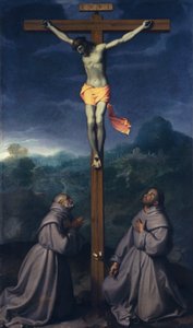 ジョヴァンニ・バッティスタ・モローニ作（1525年頃～1578年）、カンヴァスに油彩、226x133cm、サン・ジュリアーノ教会、アルビーノ 作： Giovanni Battista Moroni
