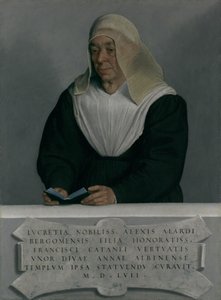 Lucrezia Agliardi Vertova 1490-1558、1557。 作： Giovanni Battista Moroni