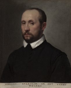 ヴィンチェンツォ・グアリニョーニの肖像 作： Giovanni Battista Moroni