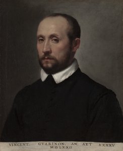 ヴィンチェンツォグアリニョーニの肖像、c。 1572。 作： Giovanni Battista Moroni