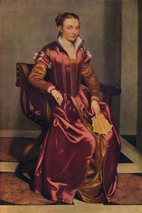 ロッソのレディラダマの肖像、c1556 作： Giovanni Battista Moroni