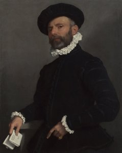手紙を持った男の肖像LAvvocato、c。 1570 作： Giovanni Battista Moroni