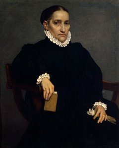 Giovanni Battista Moronin muotokuva mustapukuisesta iäkkäästä naisesta (noin 1525-1578) 作： Giovanni Battista Moroni