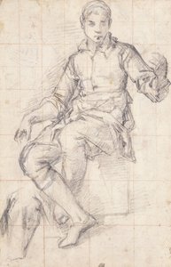 着席した少年 作： Giovanni Battista Naldini