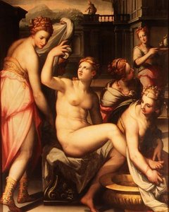 Bathsheba 入浴 作： Giovanni Battista Naldini