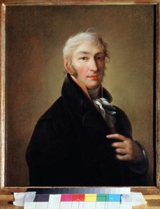 「「ロシアの作家で歴史家のニコライ・カラムジン (1766-1826) の肖像」」 ジョヴァンニ・バティスタ・ダモン・オルトラーニ (1750 年 - 1810 年頃) による絵画 1805 A. プーシキン記念博物館 サンクトペテルブルク 作： Giovanni Battista Ortolani Damon