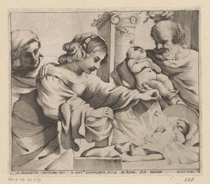 アンナと洗礼者ヨハネのいる聖家族 作： Giovanni Battista Pasqualini