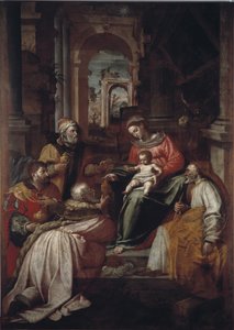 ジョヴァンニ・バッティスタ・ペローリによるマギの絵の崇拝（16世紀）1567 Genes、Museo Diocesano 作： Giovanni Battista Perolli