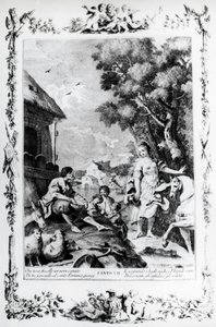 羊飼いに挨拶されるエルミニア、カントVII、エルサレムの配信 作： Giovanni Battista Piazzetta