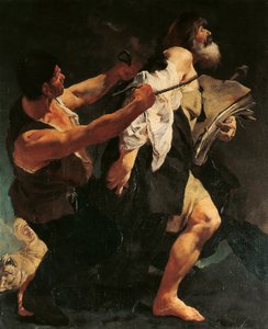 ジョヴァンニ・バティスタ・ピアゼッタによる「聖ヤコブの殉教」。 作： Giovanni Battista Piazzetta