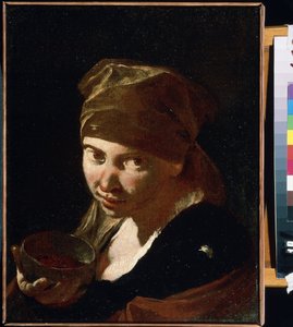 「少女の肖像」 控えめな出自の子供、使用人または農民。 Giovan Battista (Giambattista) Piazzetta (1683-1754) による絵画 18 世紀 Mikhail Kroshitsky Art Museum、Sevastopol (Sevastopol) ウクライナ 作： Giovanni Battista Piazzetta