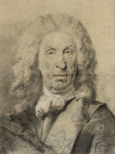 フォン・デア・シューレンブルク元帥の肖像 1735年頃 （紙に白黒チョークと木炭） 作： Giovanni Battista Piazzetta