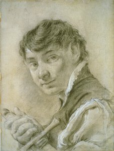 剣を持つ若者の肖像 作： Giovanni Battista Piazzetta