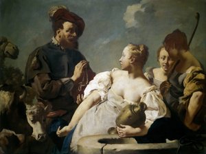 井戸でのレベッカ、c。 1740。