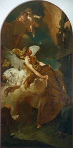 ジョヴァンニ・バッティスタ・ピアゼッタ（1682-1754）の「聖フランチェスコの恍惚」。 作： Giovanni Battista Piazzetta
