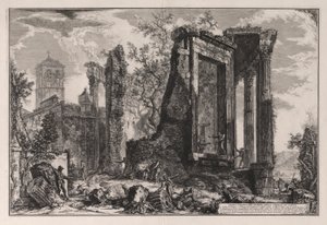 Vedute di Roma (ローマの眺め) から、チボリのシビュラ神殿の別の眺め 作： Giovanni Battista Piranesi