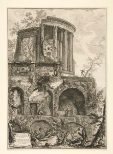 Vedute di Roma からのチボリのシビュラ神殿の別の眺め 作： Giovanni Battista Piranesi