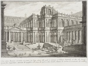 ポルティコスに囲まれた古代のフォーラム、1743年頃 作： Giovanni Battista Piranesi