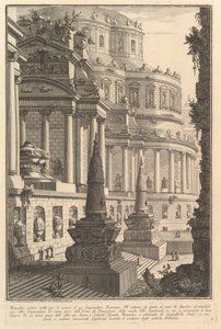古代の霊廟はローマ皇帝の遺灰のために建立されました...、ca。 1750。 作： Giovanni Battista Piranesi