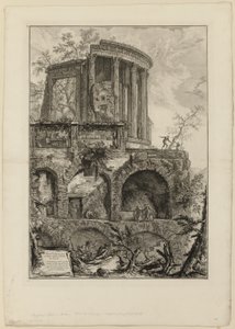 ローマの景色からのチボリのシビュラ神殿の別の眺め 作： Giovanni Battista Piranesi