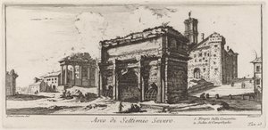 セプティミウス セウェルスの凱旋門 作： Giovanni Battista Piranesi