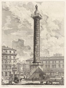 コロンナ アントニナ (マルクス アウレリウスの柱)、Vedute di Roma (ローマの景色) より 作： Giovanni Battista Piranesi
