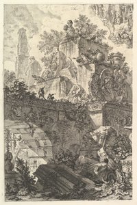 フロンティピース、ミネルヴァの像、ca。 1748年。 作： Giovanni Battista Piranesi