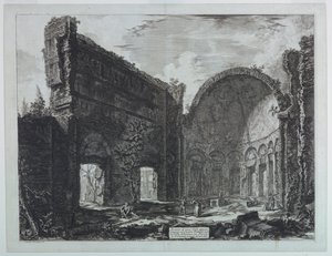 チボリ近くのハドリアヌスの別荘、「ローマの眺め」（1748-1778） 作： Giovanni Battista Piranesi