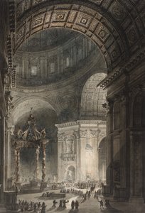1787年の聖金曜日のセントピーターズにおける十字架の照明（トイレとエッチング） 作： Giovanni Battista Piranesi