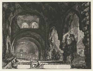 Interieur van de Tempel van Hercules Victor te Tivoli ヴィラ ディ メチェナーテの内部ビュー (オブジェクトのタイトル) Gezichten op Rome (シリーズタイトル) Giambattista Piranesi の建築家 Ve(nez)iano によって描かれ彫刻されたローマの景色 (シリーズ タイトル) 作： Giovanni Battista Piranesi
