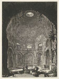 Interieur van de Tempio della Tosse bij Tivoli 咳の神殿の内部ビュー (...) (オブジェクトのタイトル) Gezichten op Rome (シリーズタイトル) Giambattista Piranesi の建築家 Ve(nez)iano によって描かれ彫刻されたローマの景色 (シリーズ タイトル) 作： Giovanni Battista Piranesi