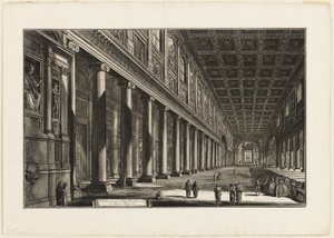 ビューズ オブ ローマからの聖マリア マッジョーレ大聖堂の内部ビュー 作： Giovanni Battista Piranesi
