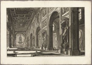 ローマの景色からの聖ヨハネ・ラテラン大聖堂の内部ビュー 作： Giovanni Battista Piranesi