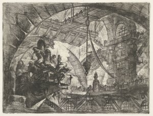 優れたプラットフォームに囚人がいるダンジョン ダンジョンズ（シリーズタイトル） Invenzioni Capric di Carceri all Acqua Forte (シリーズタイトル) 作： Giovanni Battista Piranesi
