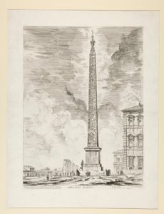 エジプトのオベリスク (エジプトのオベリスク)、ローマの景色から 作： Giovanni Battista Piranesi