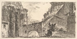 プレート15：アウグストゥスのフォーラムアウグストゥスのフォーラム、ca。 1748年。 作： Giovanni Battista Piranesi