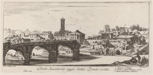 ポンテ・セナトリオは現在、ポンテ・ロットと呼ばれています 作： Giovanni Battista Piranesi
