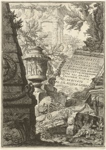 アーキテクチャの前部と展望 (初版、第 3 号) 作： Giovanni Battista Piranesi