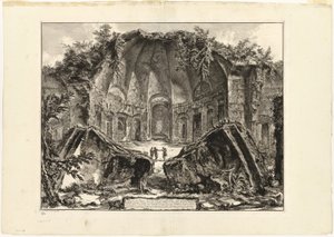 ティヴォリ、ハドリアヌスの別荘のカノープス神神殿跡（ローマの眺望より 作： Giovanni Battista Piranesi