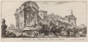 イストリア半島のプーラ神殿の裏側 作： Giovanni Battista Piranesi