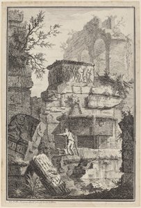 古代の建物の遺跡 作： Giovanni Battista Piranesi