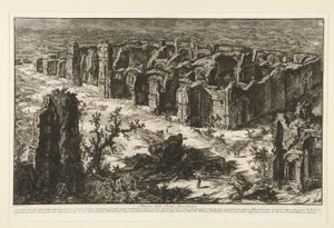 Antonine Baths の遺跡 (Antonine Baths の遺跡 [カラカラ浴場])、Vedute di Roma より 作： Giovanni Battista Piranesi