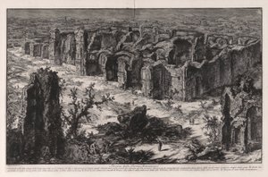 アントニン浴場の遺跡 (アントニン浴場の遺跡 [カラカラ浴場])、Vedute di Roma (ローマの眺め) より 作： Giovanni Battista Piranesi