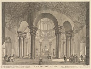 S.コンスタンザが誤ってバッカス神殿と呼んだSの墳墓の内部ビュー...、ca。 1756。 作： Giovanni Battista Piranesi