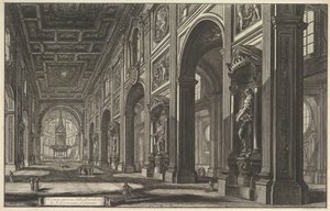 ラテラーノのS.ジョヴァンニ。インテリア、ca。 1768。 作： Giovanni Battista Piranesi