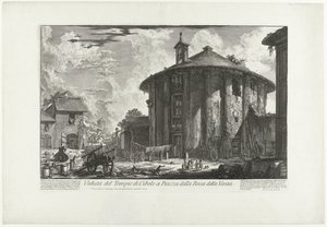 Tempel van Hercules Invictus te Rome (オブジェクトのタイトル) Piazza della Bocca della VeritàのCybele神殿の眺め（オブジェクトのタイトル） Gezichten op Rome (シリーズタイトル) Giambattista Piranesi の建築家 Ve(nez)iano (s) によって描かれ彫刻されたローマの景色 作： Giovanni Battista Piranesi