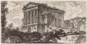 フォリーニョとスポレッティの間のクリトゥムノ神殿 作： Giovanni Battista Piranesi
