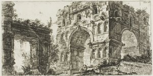 ヤヌス神殿、「凱旋門とその他のモニュメントのいくつかの眺め」のプレート 11 作： Giovanni Battista Piranesi