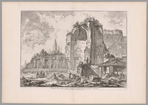 太陽と月の神殿、あるいはイシスとセラピスの神殿、ローマの眺望より 作： Giovanni Battista Piranesi